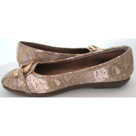 Aerosoles Women's Gold & Cream Flat Loafer Shoes Size 6.5M - Picture 9 of 10